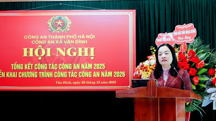 Công an xã Vân Đình tổng kết công tác năm 2025, triển khai nhiệm vụ năm 2026- Ảnh 1.
