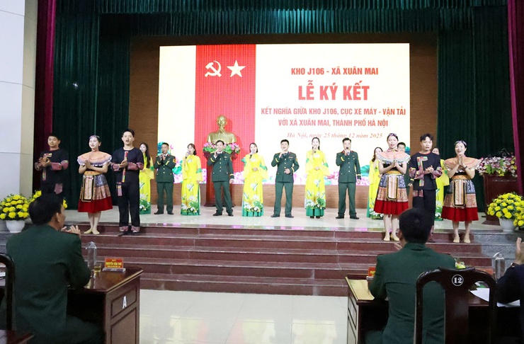 Xã Xuân Mai kết nghĩa với kho J106 góp phần thắt chặt tình đoàn kết quân – dân- Ảnh 2.