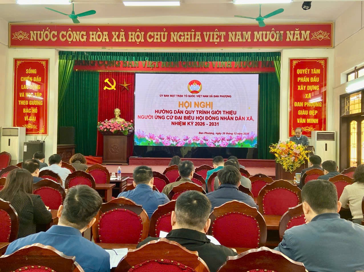 Ủy ban MTTQ Việt Nam xã Đan Phượng hướng dẫn quy trình giới thiệu người ứng cử đại biểu HĐND xã nhiệm kỳ 2026-2031.- Ảnh 1.