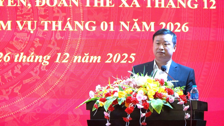 HỘI NGHỊ GIAO BAN CÔNG TÁC ĐẢNG, CHÍNH QUYỀN VÀ ĐOÀN THỂ XÃ THÁNG 12 NĂM 2025, PHƯƠNG HƯỚNG THÁNG 01 NĂM 2026.
- Ảnh 12.