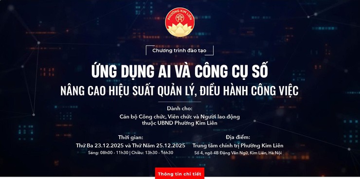 ỨNG DỤNG AI VÀ CÔNG CỤ SỐ, NÂNG CAO HIỆU SUẤT CÔNG VIỆC TẠI PHƯỜNG KIM LIÊN- Ảnh 1.
