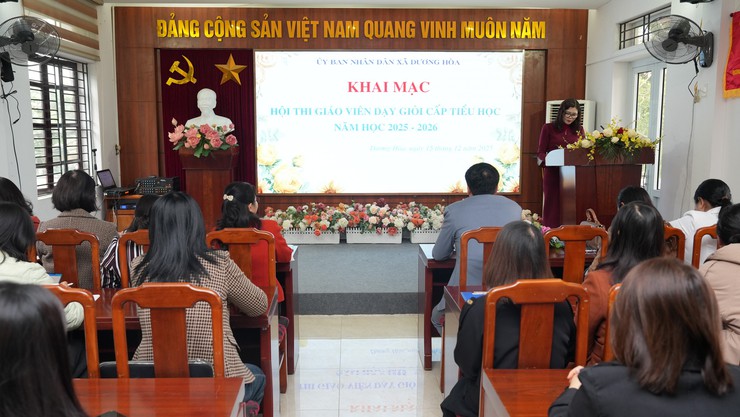 UBND xã khai mạc Hội thi Giáo viên dạy giỏi cấp Tiểu học năm học 2025-2026 - Ảnh 3.