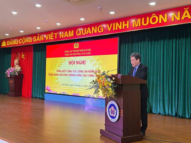 CÔNG AN PHƯỜNG CỬA NAM TỔ CHỨC HỘI NGHỊ TỔNG KẾT CÔNG TÁC CÔNG AN NĂM 2025 VÀ TRIỂN KHAI NHIỆM VỤ CÔNG TÁC CÔNG AN NĂM 2026- Ảnh 1.