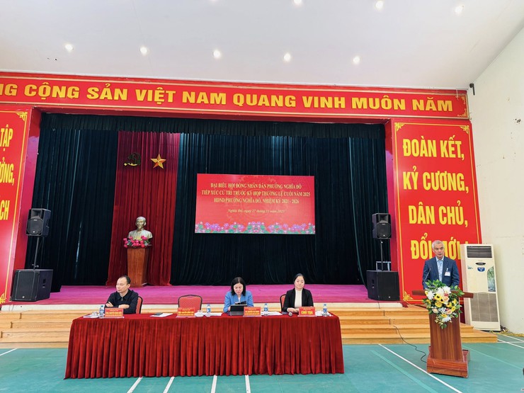 PHƯỜNG NGHĨA ĐÔ TỔ CHỨC HỘI NGHỊ TIẾP XÚC CỬ TRI TRƯỚC KỲ HỌP THƯỜNG LỆ CUỐI NĂM 2025 CỦA HĐND PHƯỜNG, NHIỆM KỲ 2021–2026- Ảnh 5.