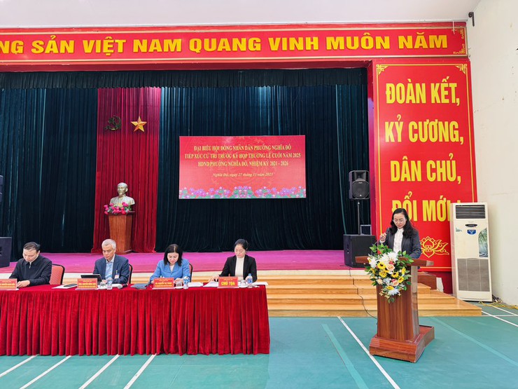 PHƯỜNG NGHĨA ĐÔ TỔ CHỨC HỘI NGHỊ TIẾP XÚC CỬ TRI TRƯỚC KỲ HỌP THƯỜNG LỆ CUỐI NĂM 2025 CỦA HĐND PHƯỜNG, NHIỆM KỲ 2021–2026- Ảnh 2.