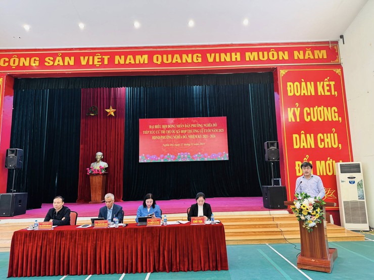 PHƯỜNG NGHĨA ĐÔ TỔ CHỨC HỘI NGHỊ TIẾP XÚC CỬ TRI TRƯỚC KỲ HỌP THƯỜNG LỆ CUỐI NĂM 2025 CỦA HĐND PHƯỜNG, NHIỆM KỲ 2021–2026- Ảnh 3.