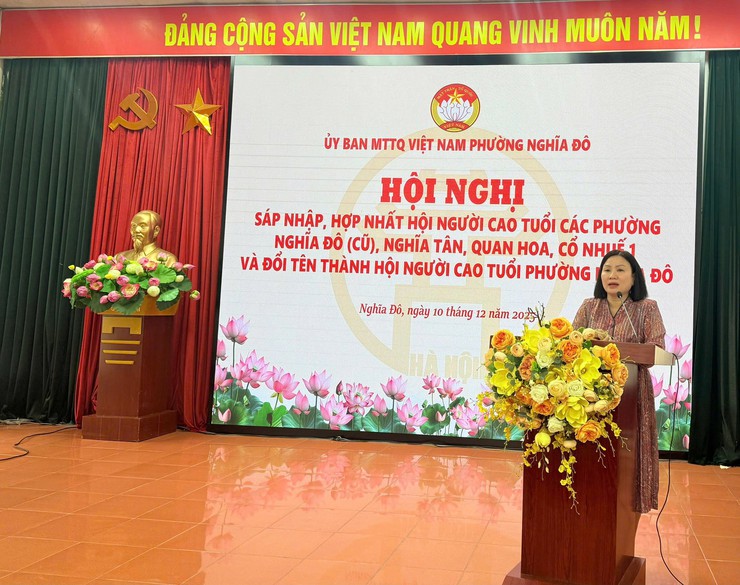 Phường Nghĩa Đô sáp nhập, hợp nhất Hội Người cao tuổi các phường cũ ra mắt Hội Người cao tuổi phường- Ảnh 3.