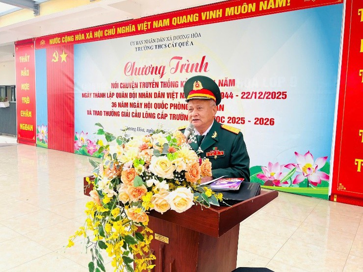 Hội Cựu chiến binh xã Dương Hoà tuyên truyền, giáo dục truyền thống cho thế hệ trẻ - Ảnh 3.