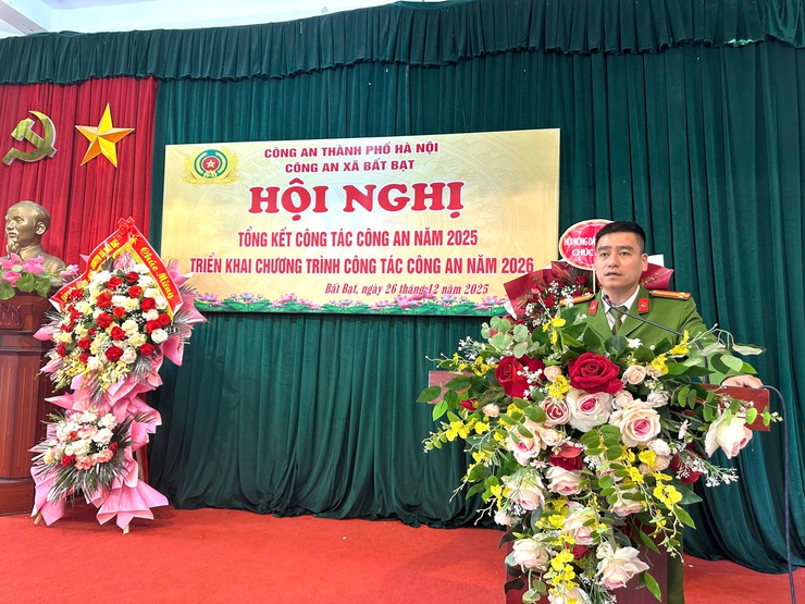 Công an xã Bất Bạt tổ chức Hội nghị tổng kết công tác công an năm 2025, triển khai chương trình công tác năm 2026- Ảnh 2.