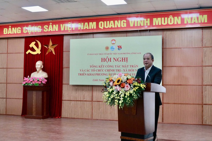 Ủy ban MTTQ Việt Nam phường Lĩnh Nam tổ chức Hội nghị tổng kết công tác Mặt trận và hoạt động của các tổ chức chính trị – xã hội năm 2025; triển khai phương hướng, nhiệm vụ trọng tâm năm 2026.- Ảnh 2.