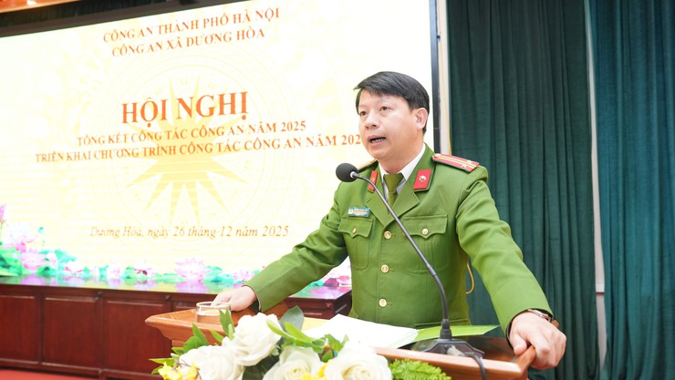 Công an xã Dương Hoà tổng kết công tác năm 2025, triển khai chương trình công tác năm 2026 - Ảnh 2.