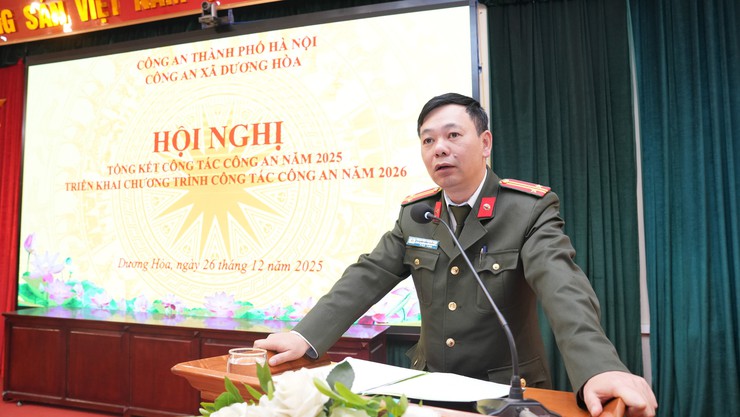 Công an xã Dương Hoà tổng kết công tác năm 2025, triển khai chương trình công tác năm 2026 - Ảnh 3.