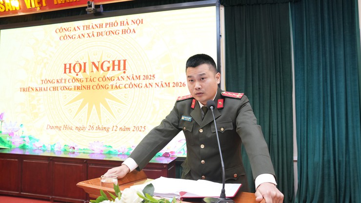 Công an xã Dương Hoà tổng kết công tác năm 2025, triển khai chương trình công tác năm 2026 - Ảnh 5.