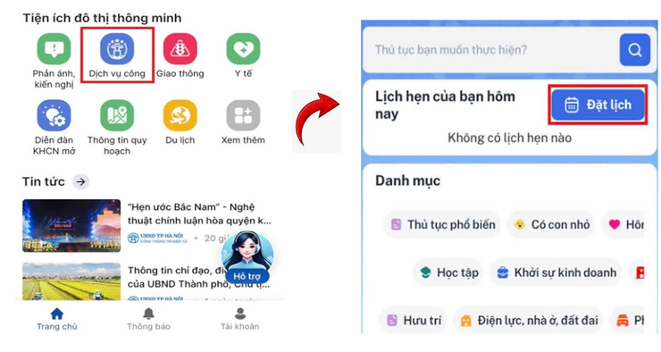 HƯỚNG DẪN LẤY SỐ THỨ TỰ DỊCH VỤ CÔNG ONLINE QUA ỨNG DỤNG IHANOI- Ảnh 1.