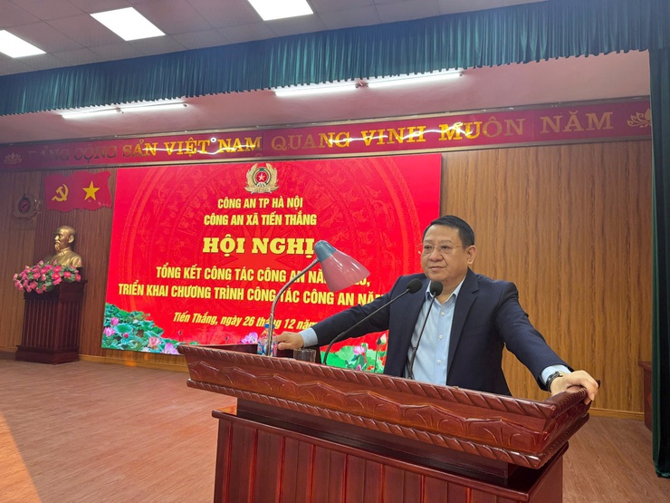 Công an xã Tiến Thắng tổ chức Hội nghị Tổng kết công tác năm 2025, triển khai nhiệm vụ năm 2026- Ảnh 7.