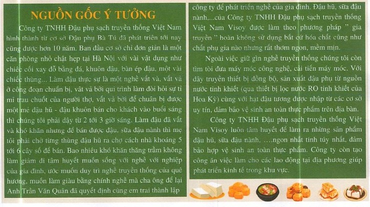 Câu chuyện sản phẩm "Đậu phụ sạch Việt Nam"- Ảnh 2.