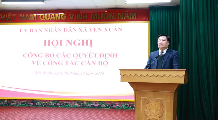 Yên Xuân: Hội nghị công bố các Quyết định về công tác cán bộ- Ảnh 3.