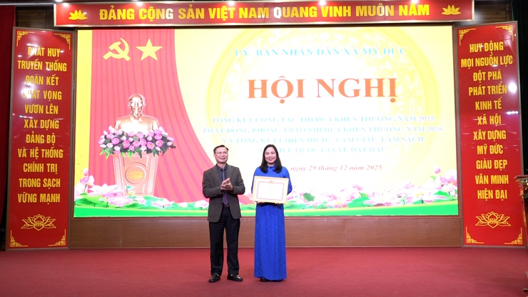 Xã Mỹ Đức tổng kết cồng tác thi đua khen thưởng năm 2025 và phát động phong trào thi đua năm 2026- Ảnh 6.