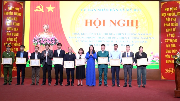 Xã Mỹ Đức tổng kết cồng tác thi đua khen thưởng năm 2025 và phát động phong trào thi đua năm 2026- Ảnh 8.