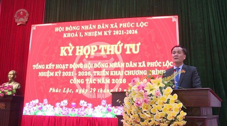 HĐND xã Phúc Lộc tổ chức Kỳ họp thứ Tư tổng kết hoạt động HĐND xã nhiệm kỳ 2021-2026, triển khai chương trình công tác năm 2026- Ảnh 3.