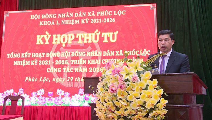 HĐND xã Phúc Lộc tổ chức Kỳ họp thứ Tư tổng kết hoạt động HĐND xã nhiệm kỳ 2021-2026, triển khai chương trình công tác năm 2026- Ảnh 4.