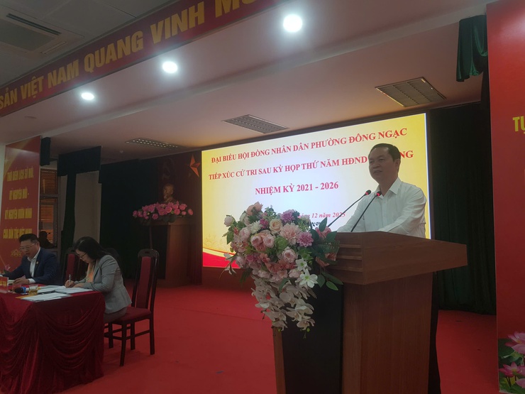 Hội nghị đại biểu HĐND phường Đông Ngạc tiếp xúc cử tri sau Kỳ họp thứ năm HĐND phường khóa I, nhiệm kỳ 2021-2026- Ảnh 5.