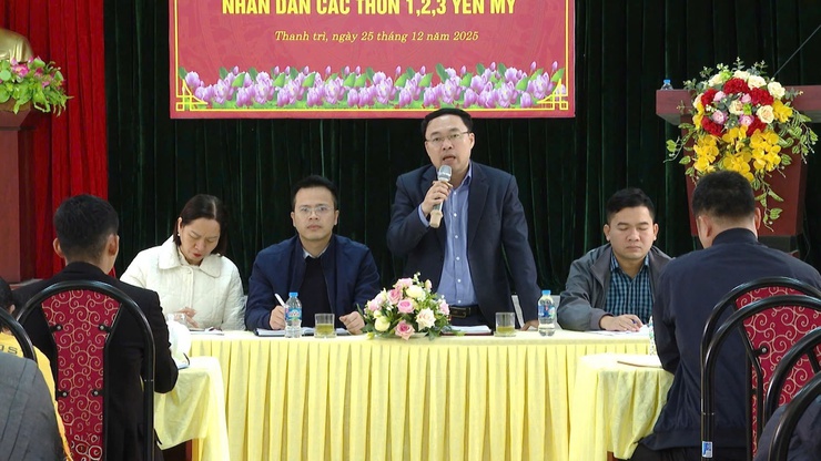 UBND xã Thanh Trì chỉ đạo tháo gỡ khó khăn, vướng mắc tại các thôn 1, 2, 3 Yên Mỹ- Ảnh 1.