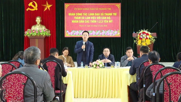 UBND xã Thanh Trì chỉ đạo tháo gỡ khó khăn, vướng mắc tại các thôn 1, 2, 3 Yên Mỹ- Ảnh 2.