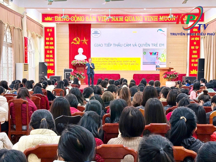 Xã Kiều Phú tổ chức chuyên đề Xây dựng Trường học hạnh phúc với chủ đề Nghệ thuật thấu cảm và quyền trẻ em cho các trường mầm non trên địa bàn.- Ảnh 2.