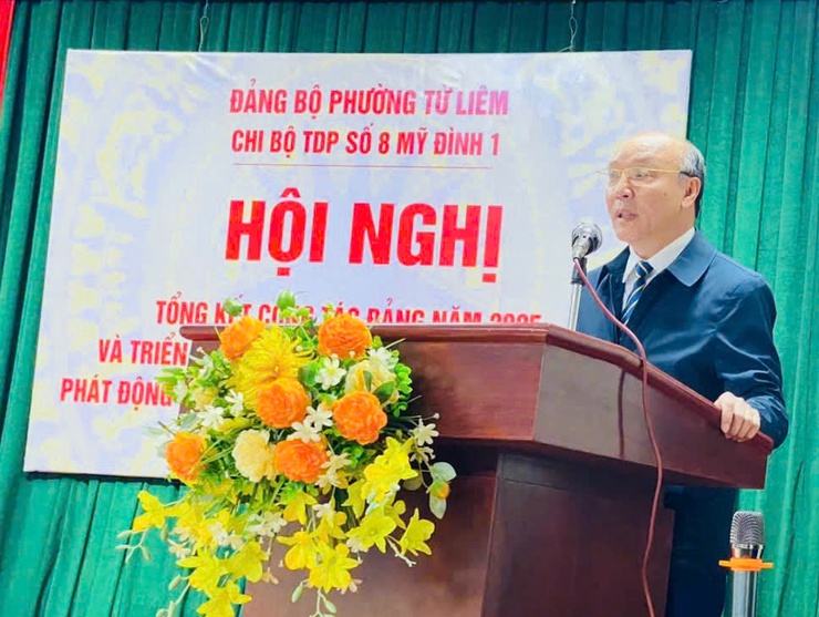 Chi bộ Tổ dân phố số 8 Mỹ Đình 1 tổ chức Hội nghị tổng kết công tác xây dựng Đảng năm 2025, triển khai phương hướng, nhiệm vụ năm 2026- Ảnh 2.