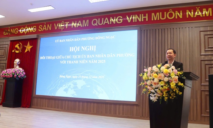 Chủ tịch UBND phường Đông Ngạc đối thoại với thanh niên năm 2025- Ảnh 1.