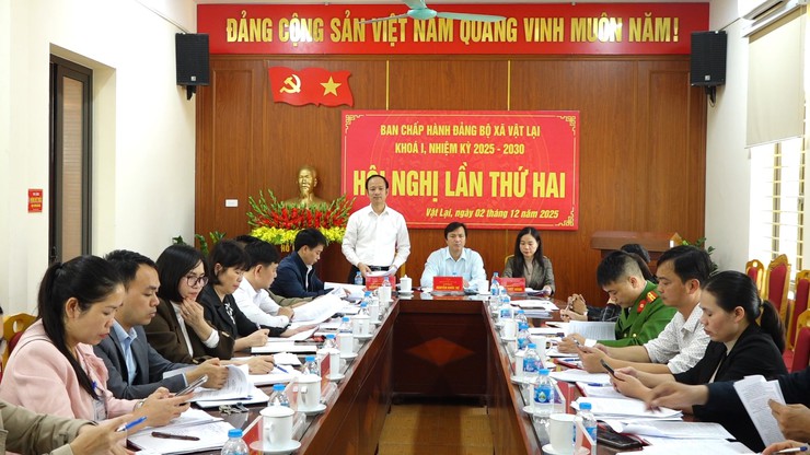 Hội nghị lần thứ Hai Ban chấp hành Đảng bộ xã Vật Lại- Ảnh 1.