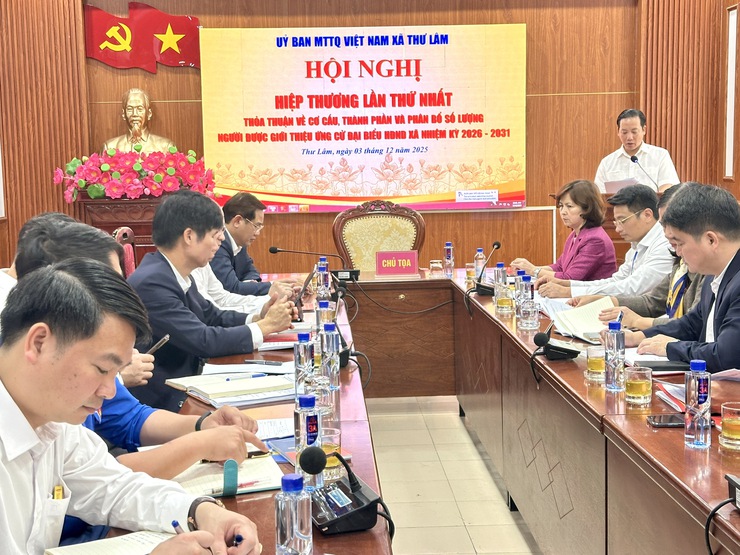 Ủy ban Mặt trận Tổ quốc Việt Nam xã Thư Lâm tổ chức Hội nghị Hiệp thương lần thứ nhất thỏa thuận về cơ cấu, thành phần và phân bổ số lượng người được giới thiệu ứng cử Đại biểu Hội đồng nhân dân xã nhiệm kỳ 2026 – 2031.- Ảnh 1.