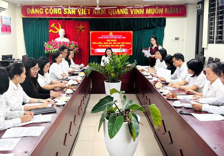 Chi bộ trường Tiểu học Thúy Lĩnh tổ chức Hội nghị kiểm điểm, đánh giá, xếp loại chất lượng Chi bộ và Đảng viên, năm 2025- Ảnh 2.