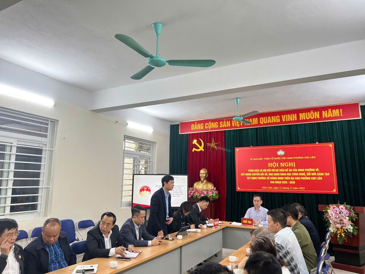 UỶ BAN MTTQ VIỆT NAM PHƯỜNG KIM LIÊN TỔ CHỨC VÀO ĐỀ ÁN "ĐẨY MẠNH CHUYỂN ĐỔI SỐ, ỨNG DỤNG KHCN, ĐỔI MỚI SÁNG TẠO XÂY DỰNG PHƯỜNG SỐ THÔNG MINH TRÊN ĐỊA BÀN PHƯỜNG KIM LIÊN GIAI ĐOẠN 2025 - 2030"- Ảnh 2.