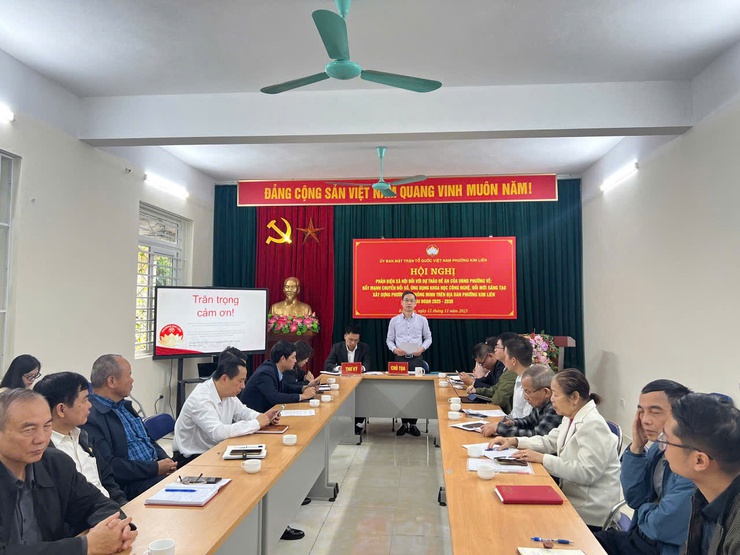 UỶ BAN MTTQ VIỆT NAM PHƯỜNG KIM LIÊN TỔ CHỨC VÀO ĐỀ ÁN "ĐẨY MẠNH CHUYỂN ĐỔI SỐ, ỨNG DỤNG KHCN, ĐỔI MỚI SÁNG TẠO XÂY DỰNG PHƯỜNG SỐ THÔNG MINH TRÊN ĐỊA BÀN PHƯỜNG KIM LIÊN GIAI ĐOẠN 2025 - 2030"- Ảnh 1.