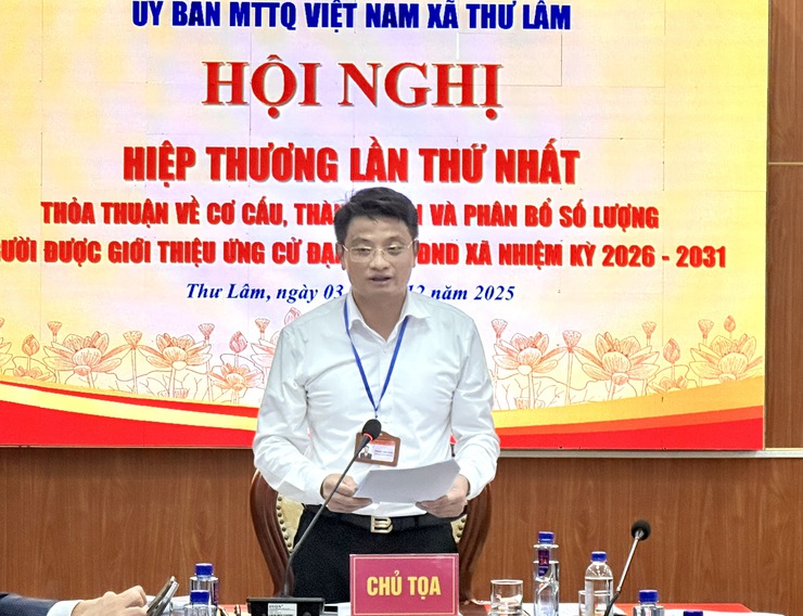 Ủy ban Mặt trận Tổ quốc Việt Nam xã Thư Lâm tổ chức Hội nghị Hiệp thương lần thứ nhất thỏa thuận về cơ cấu, thành phần và phân bổ số lượng người được giới thiệu ứng cử Đại biểu Hội đồng nhân dân xã nhiệm kỳ 2026 – 2031.- Ảnh 7.