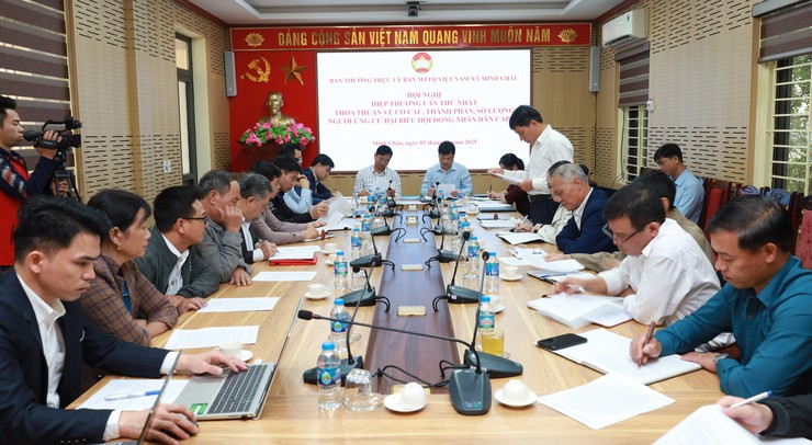 Xã Minh Châu tổ chức hội nghị hiệp thương lần thứ Nhất giới thiệu người ứng cử Đại biểu HĐND xã khóa XXII, nhiệm kỳ 2026 - 2031.- Ảnh 1.