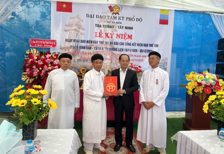 HỌ ĐẠO CAO ĐÀI HÒA XÁ - HƯƠNG SƠN KỶ NIỆM 101 NĂM NGÀY HOẰNG KHAI ĐẠI ĐẠO- Ảnh 1.