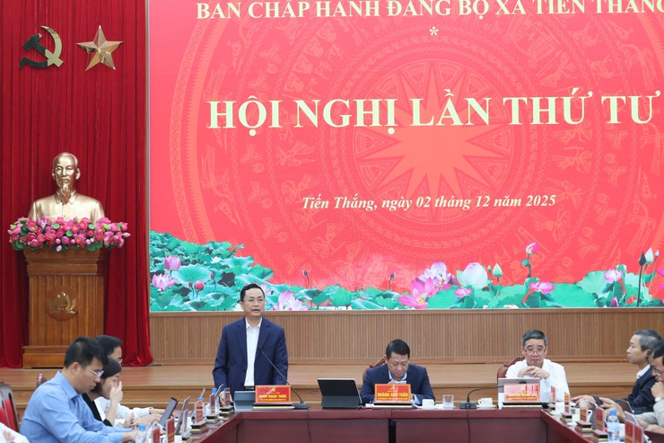 Hội nghị lần thứ tư Ban Chấp hành Đảng bộ xã Tiến Thắng- Ảnh 2.