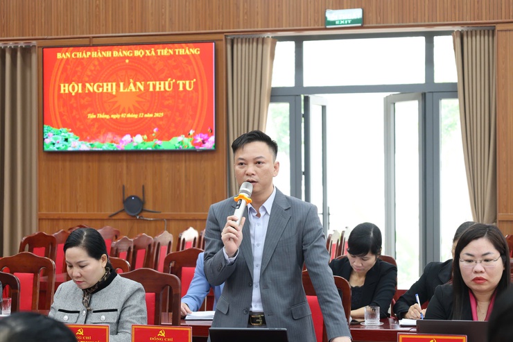 Hội nghị lần thứ tư Ban Chấp hành Đảng bộ xã Tiến Thắng- Ảnh 3.