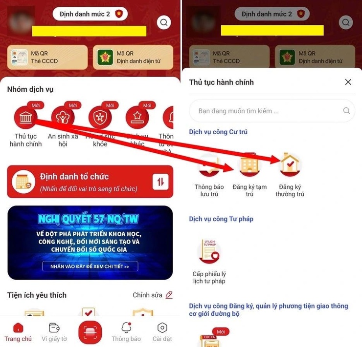 Hướng dẫn đăng ký thường trú, tạm trú, thông báo lưu trú năm 2026 trên VNeID, dịch vụ công cho người dân đầy đủ, chi tiết.- Ảnh 1.