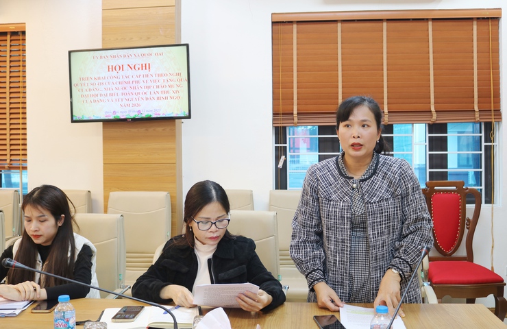 UBND xã Quốc Oai tổ chức hội nghị triển khai công tác tặng quà theo Nghị quyết số 418 của Chính phủ- Ảnh 2.