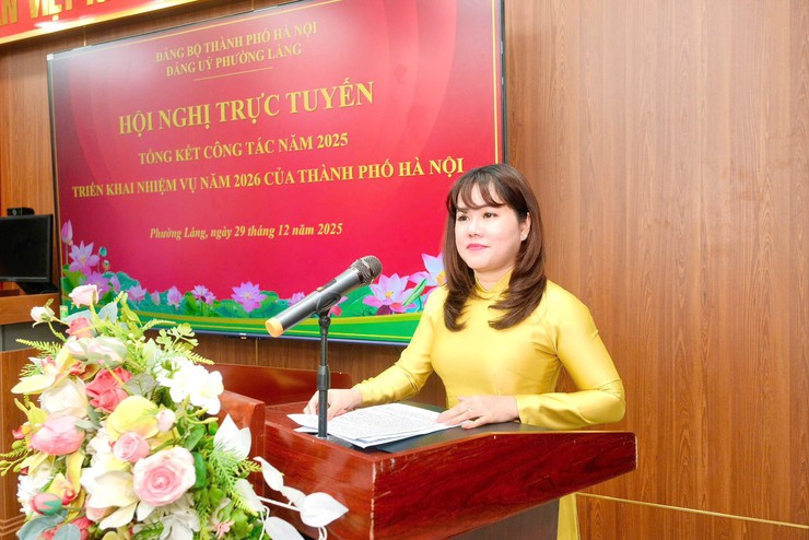 ĐẢNG ỦY PHƯỜNG LÁNG THAM DỰ HỘI NGHỊ TRỰC TUYẾN TỔNG KẾT CÔNG TÁC NĂM 2025 CỦA THÀNH PHỐ HÀ NỘI- Ảnh 3.