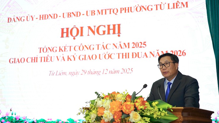 Phường Từ Liêm tổng kết công tác năm 2025, triển khai nhiệm vụ và giao chỉ tiêu năm 2026

- Ảnh 4.