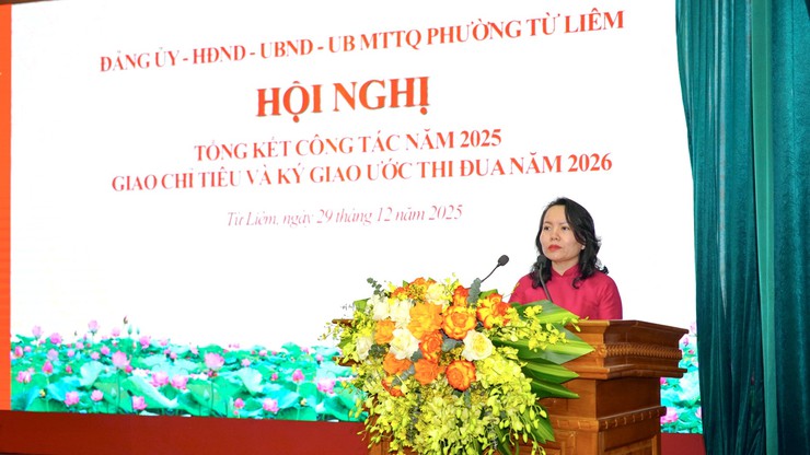 Phường Từ Liêm tổng kết công tác năm 2025, triển khai nhiệm vụ và giao chỉ tiêu năm 2026

- Ảnh 3.