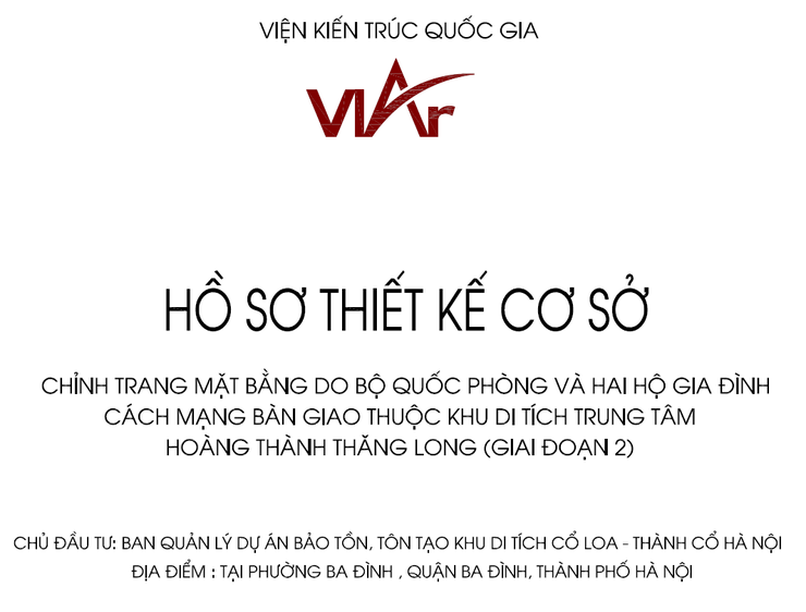 THÔNG BÁO CÔNG KHAI DỰ ÁN: Chỉnh trang mặt bằng do Bộ Quốc phòng và hai hộ lão thành Cách mạng bàn giao ( giai đoạn II)- Ảnh 1.