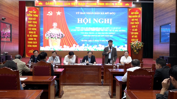 UBND xã Mỹ Đức triển khai kế hoạch tổ chức và quản lý lễ hội truyền thống và ký kết thực hiện “ Bộ tiêu chí về môi trường văn hoá trong lễ hội truyền thống “- Ảnh 8.