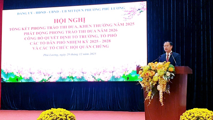 Phường Phú Lương tổng kết công tác thi đua khen thưởng năm 2025, triển khai nhiệm vụ năm 2026- Ảnh 3.