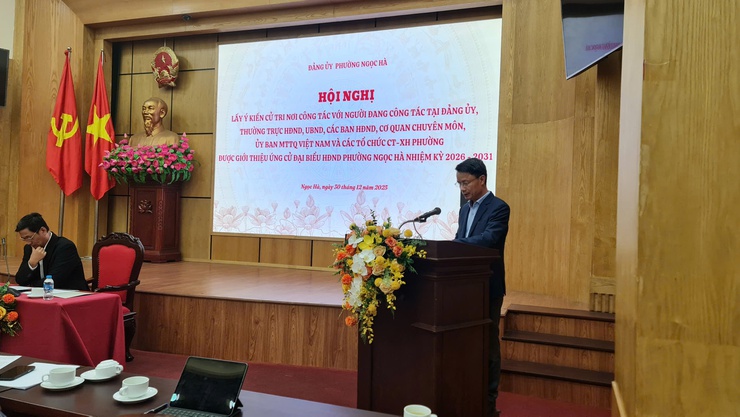 Phường Ngọc Hà lấy ý kiến cử tri nơi công tác đối với người ứng cử HĐND phường- Ảnh 4.